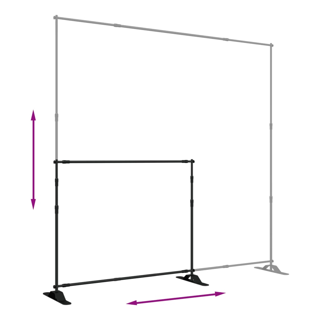 8720845886271_g_en_hd_4 vidaXL Backdrop Stand Black 254x243 cm Steel - Image 6