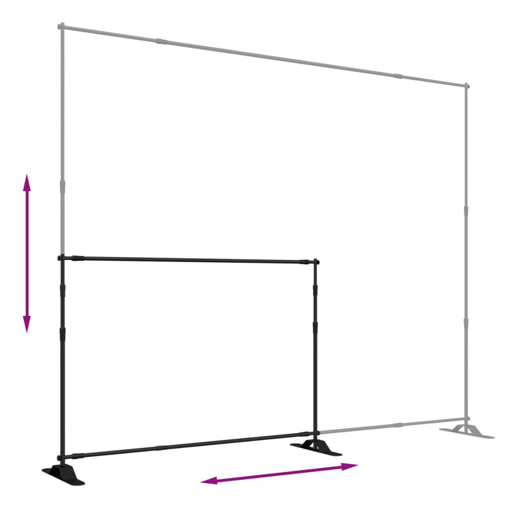 8720845886288_g_en_hd_4 vidaXL Backdrop Stand Black 305x243 cm Steel - Image 6