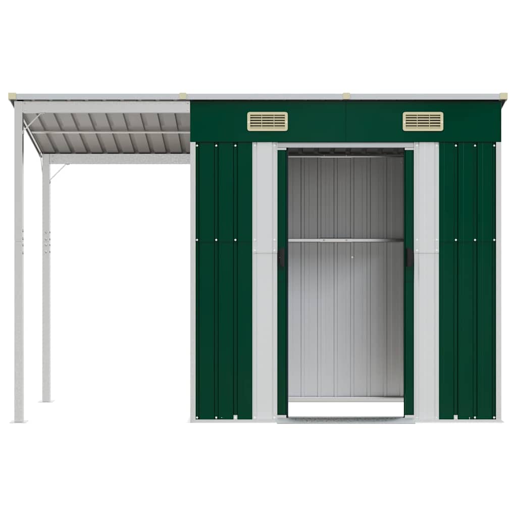 8720845888831_g_en_hd_2 vidaXL Garden Shed with Extended Roof Green 277x107x181 cm Steel - Image 4