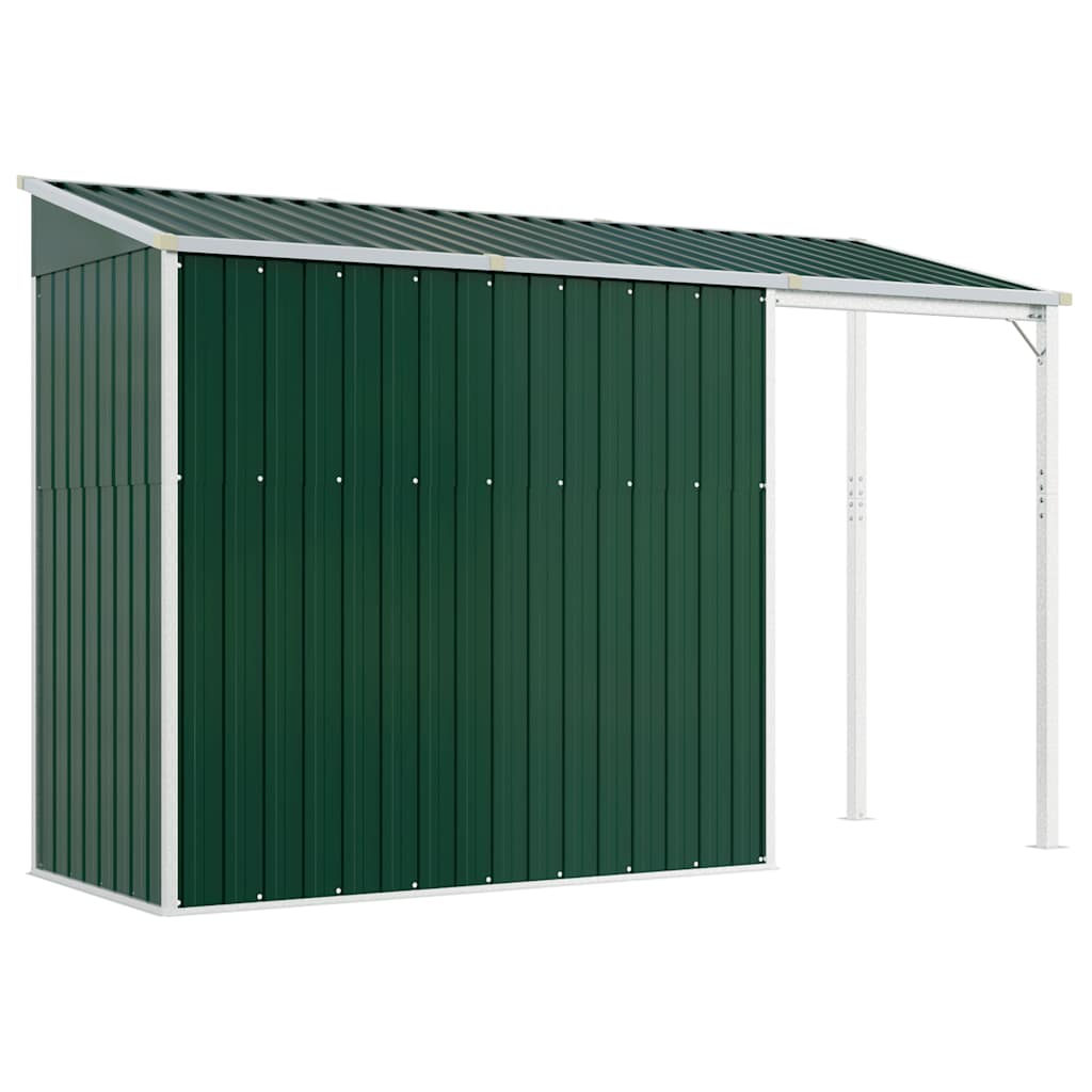 8720845888831_g_en_hd_4 vidaXL Garden Shed with Extended Roof Green 277x107x181 cm Steel - Image 6