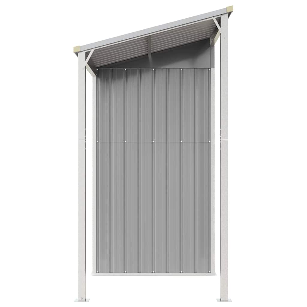 8720845888848_g_en_hd_3 vidaXL Garden Shed with Extended Roof Light Grey 277x107x181 cm Steel - Image 5