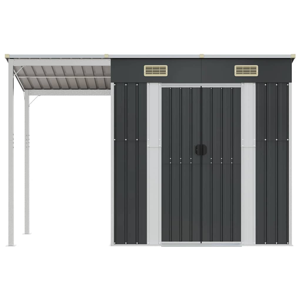 8720845888855_g_en_hd_1 vidaXL Garden Shed with Extended Roof Anthracite 277x107x181 cm Steel - Image 3