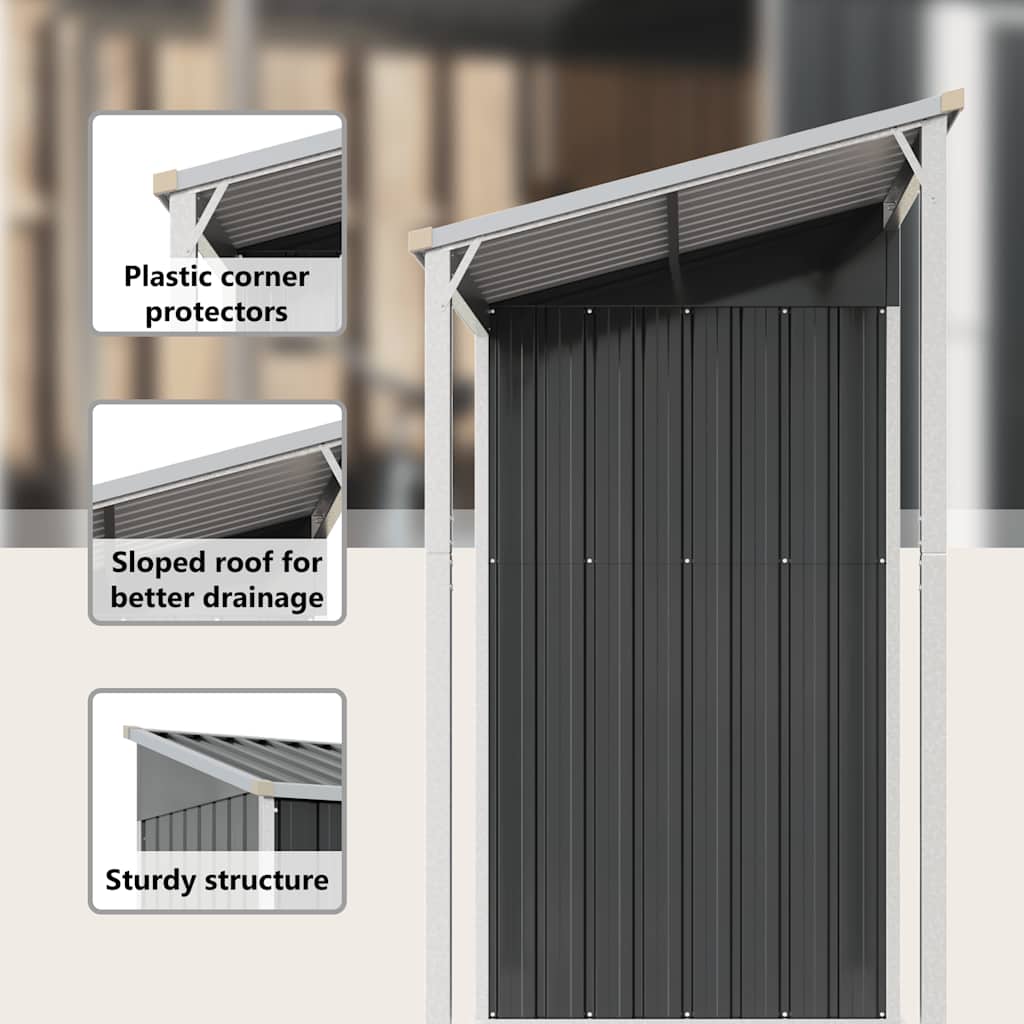 8720845888855_g_en_hd_10 vidaXL Garden Shed with Extended Roof Anthracite 277x107x181 cm Steel - Image 12