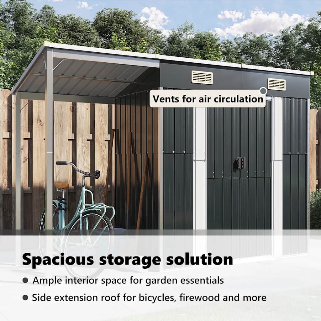8720845888855_g_en_hd_9 vidaXL Garden Shed with Extended Roof Anthracite 277x107x181 cm Steel - Image 11