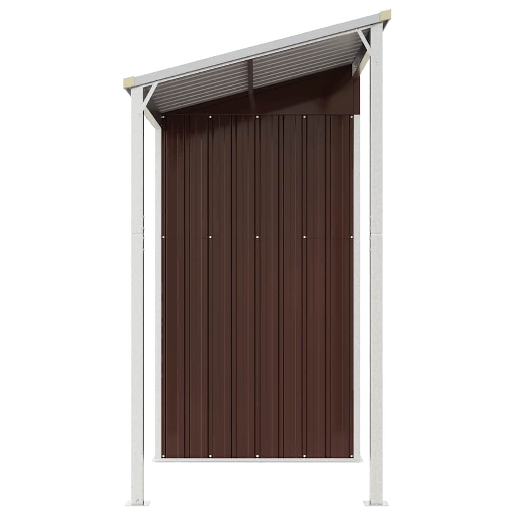 8720845888862_g_en_hd_3 vidaXL Garden Shed with Extended Roof Brown 277x107x181 cm Steel - Image 5