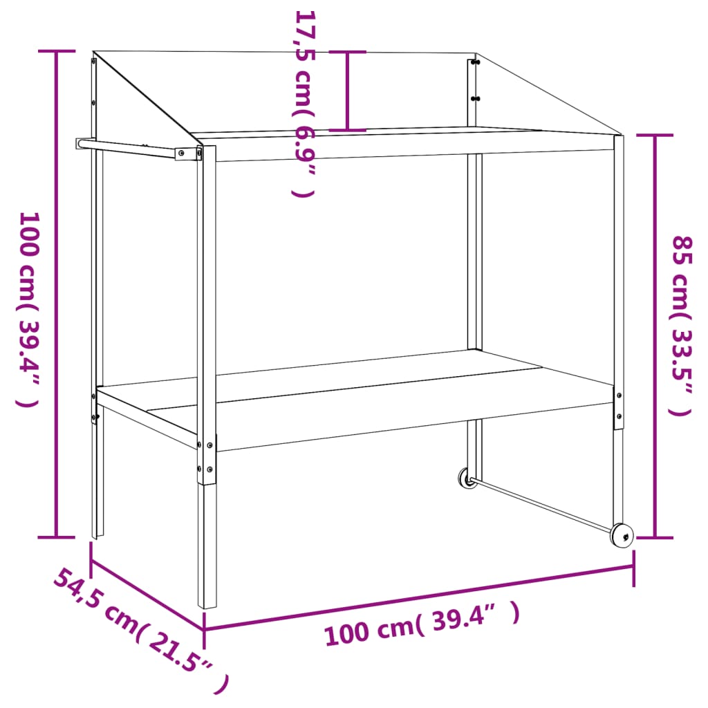 8720845888954_g_en_hd_5 vidaXL Plant Stand Anthracite 100x54.5x100 cm Galvanised Steel - Image 7