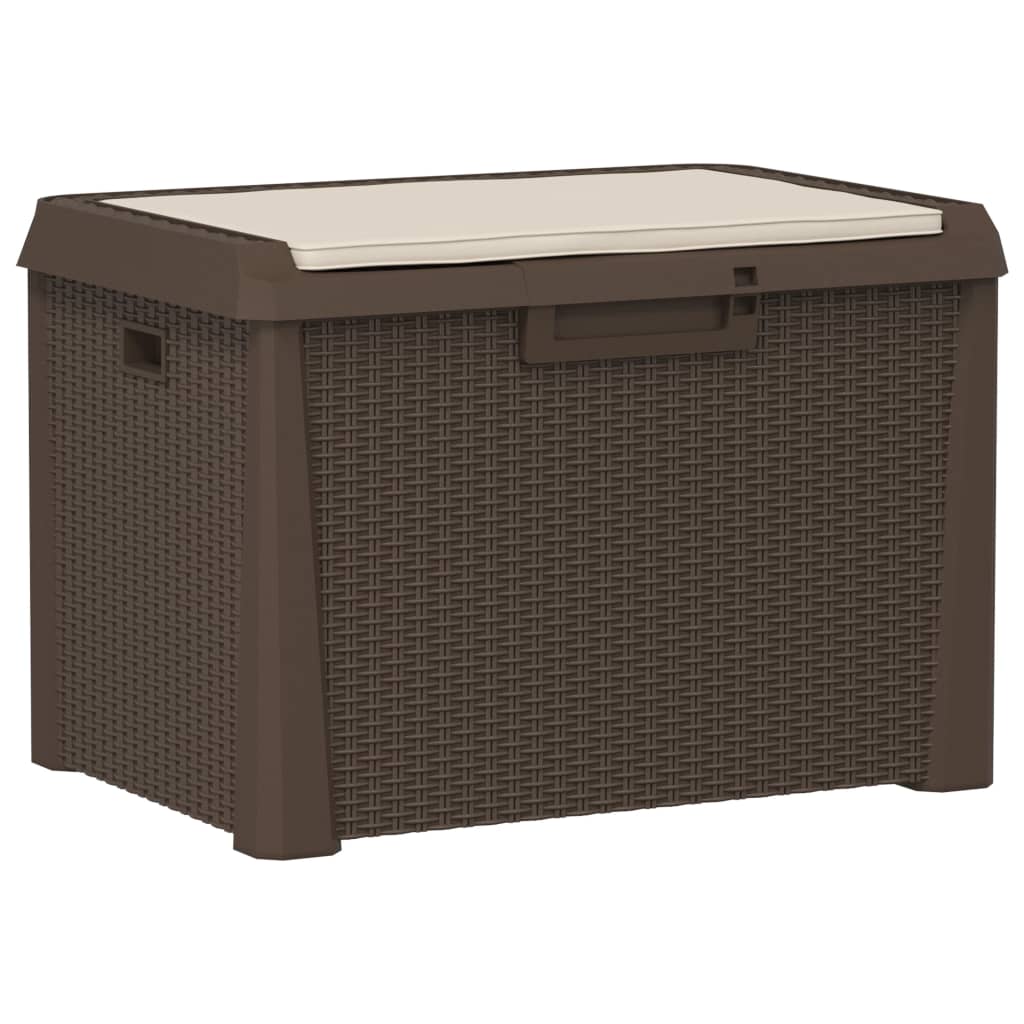 8720845889142_a_en_hd_1 vidaXL Garden Storage Box with Seat Cushion Brown 125 L PP - Image 2