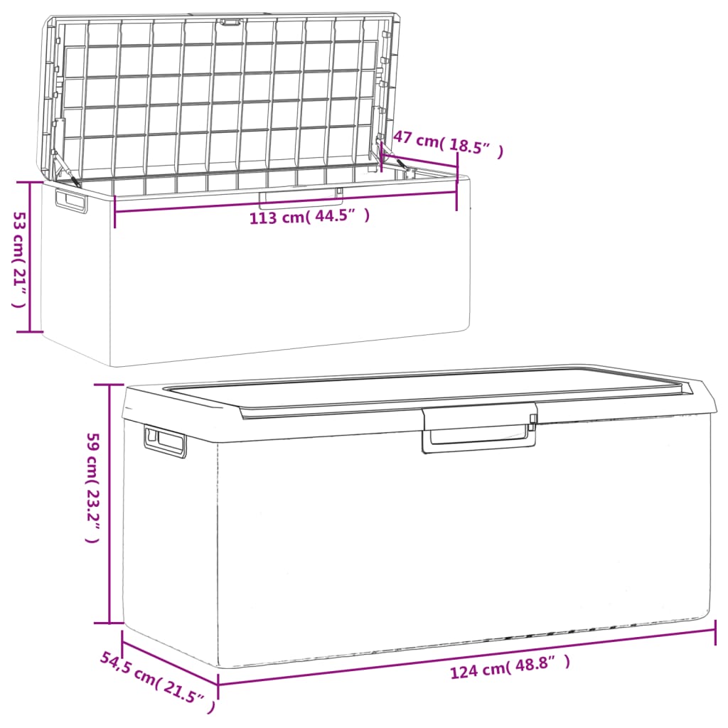 8720845889159_g_en_hd_8 vidaXL Garden Storage Box with Seat Cushion Anthracite 350 L PP - Image 10