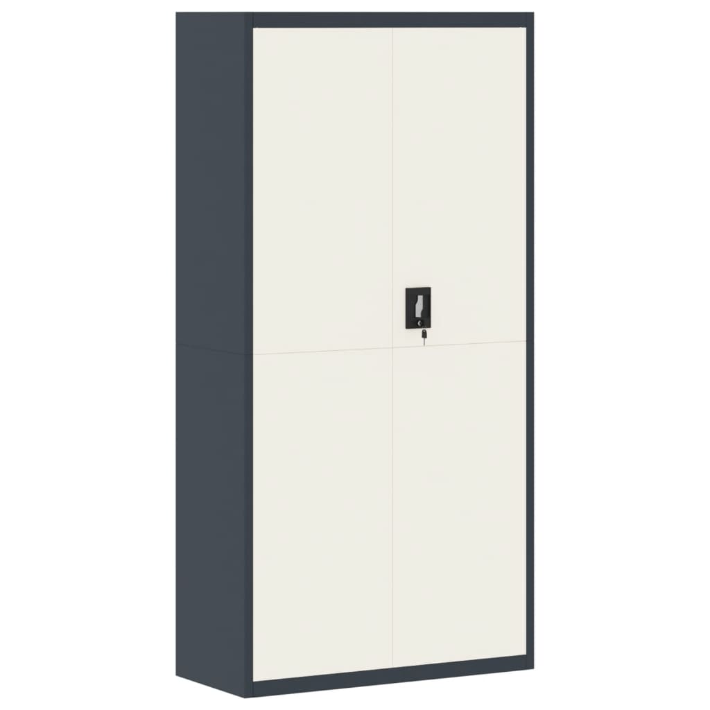 8720845889784_a_en_hd_1 vidaXL File Cabinet Anthracite and White 90x40x180 cm Steel - Image 2