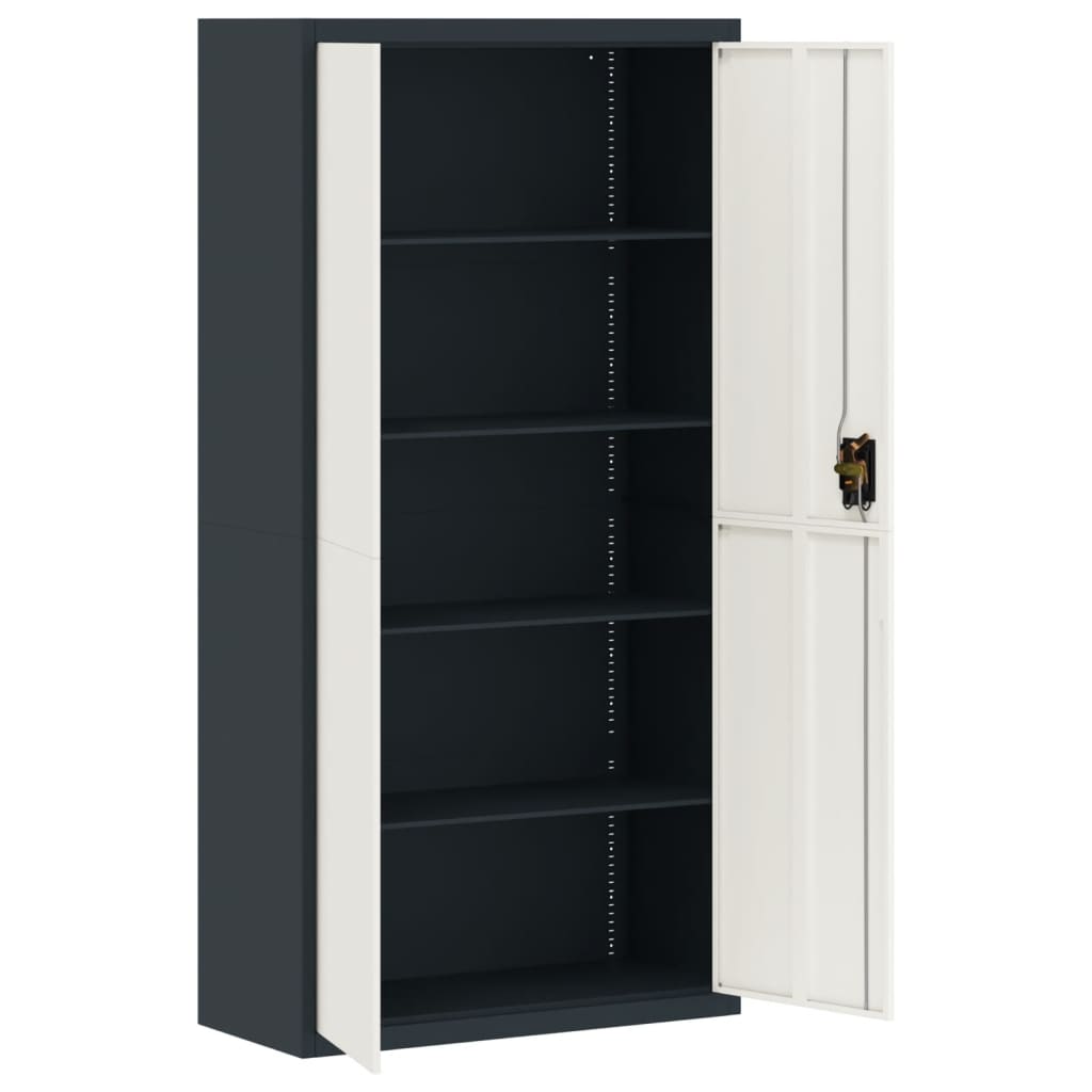8720845889784_g_en_hd_2 vidaXL File Cabinet Anthracite and White 90x40x180 cm Steel - Image 5