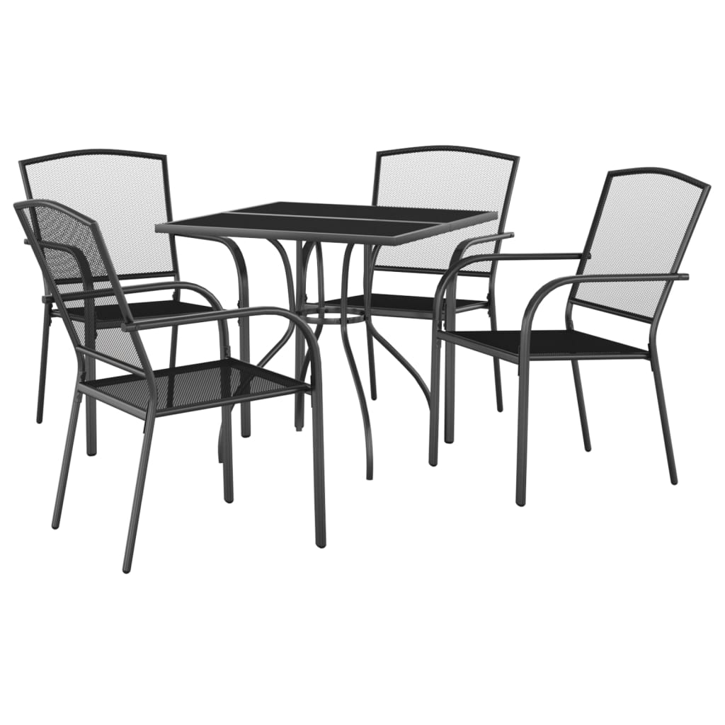 8720845889951_g_en_hd_1 vidaXL 5 Piece Garden Dining Set Anthracite Steel - Image 3