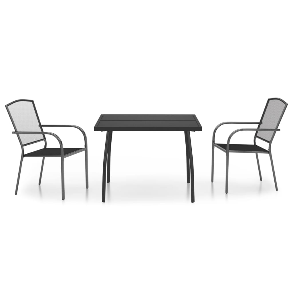 8720845889968_a_en_hd_1 vidaXL 3 Piece Garden Dining Set Anthracite Steel - Image 2