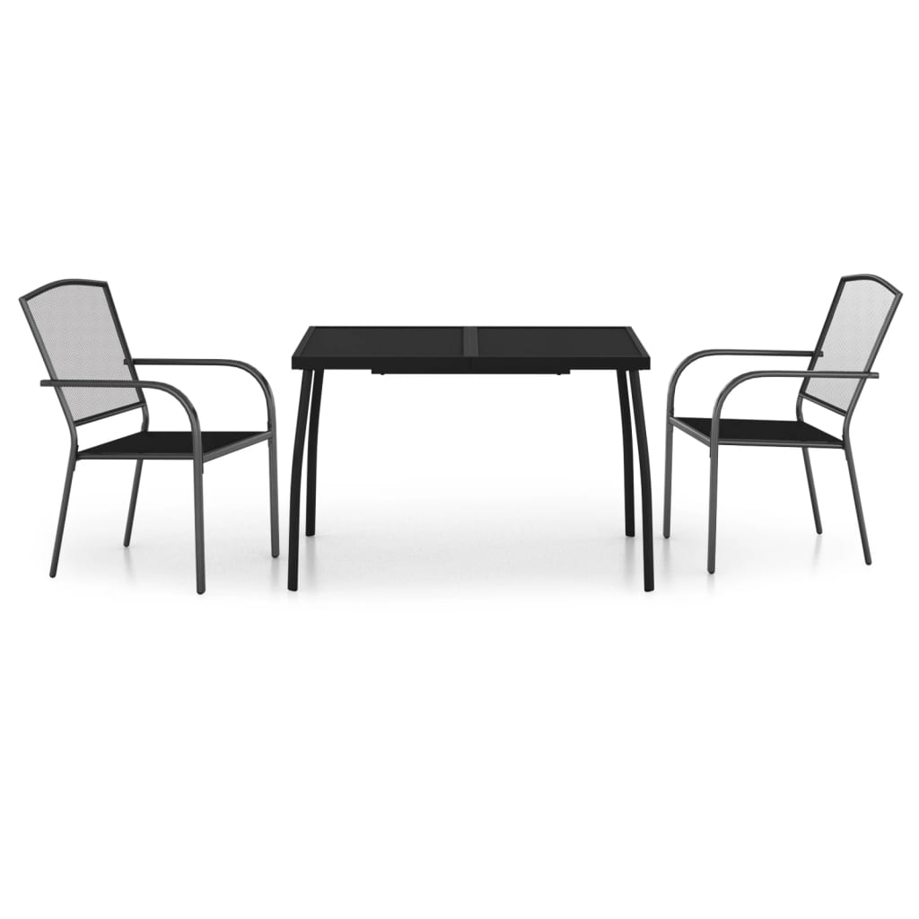 8720845889982_a_en_hd_1 vidaXL 3 Piece Garden Dining Set Anthracite Steel - Image 2