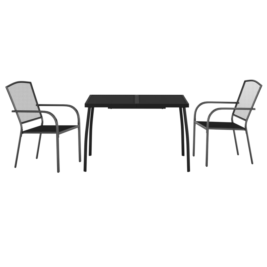 8720845889982_g_en_hd_1 vidaXL 3 Piece Garden Dining Set Anthracite Steel - Image 3