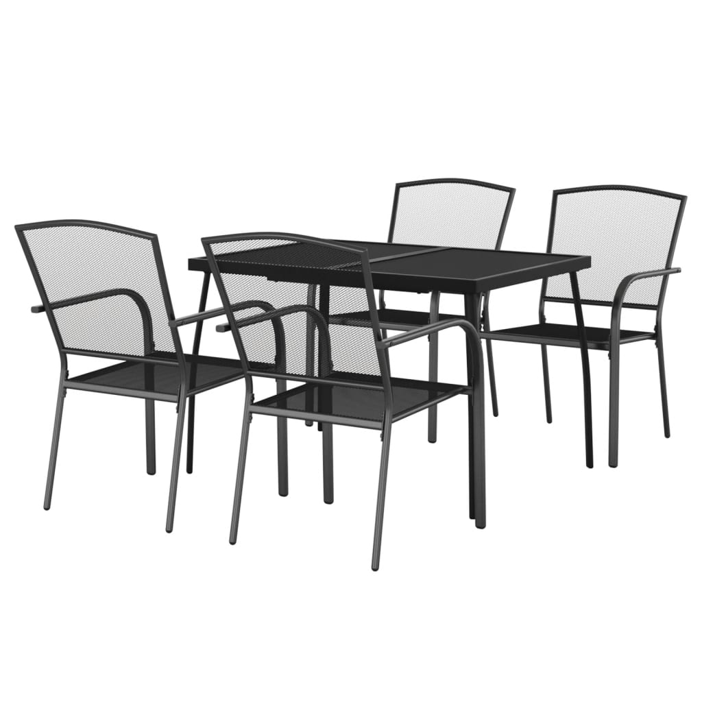 8720845889999_g_en_hd_1 vidaXL 5 Piece Garden Dining Set Anthracite Steel - Image 3