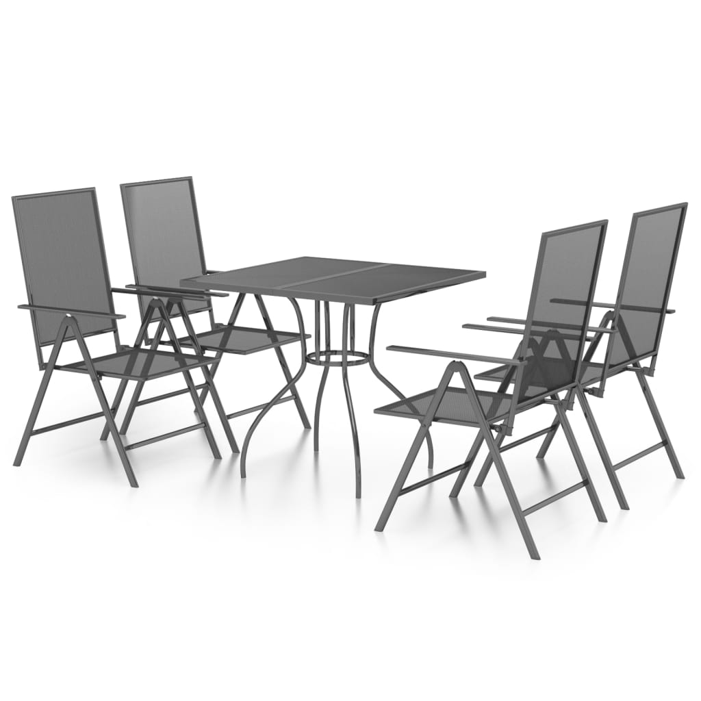 8720845890056_a_en_hd_1 vidaXL 5 Piece Garden Dining Set Anthracite Steel - Image 2