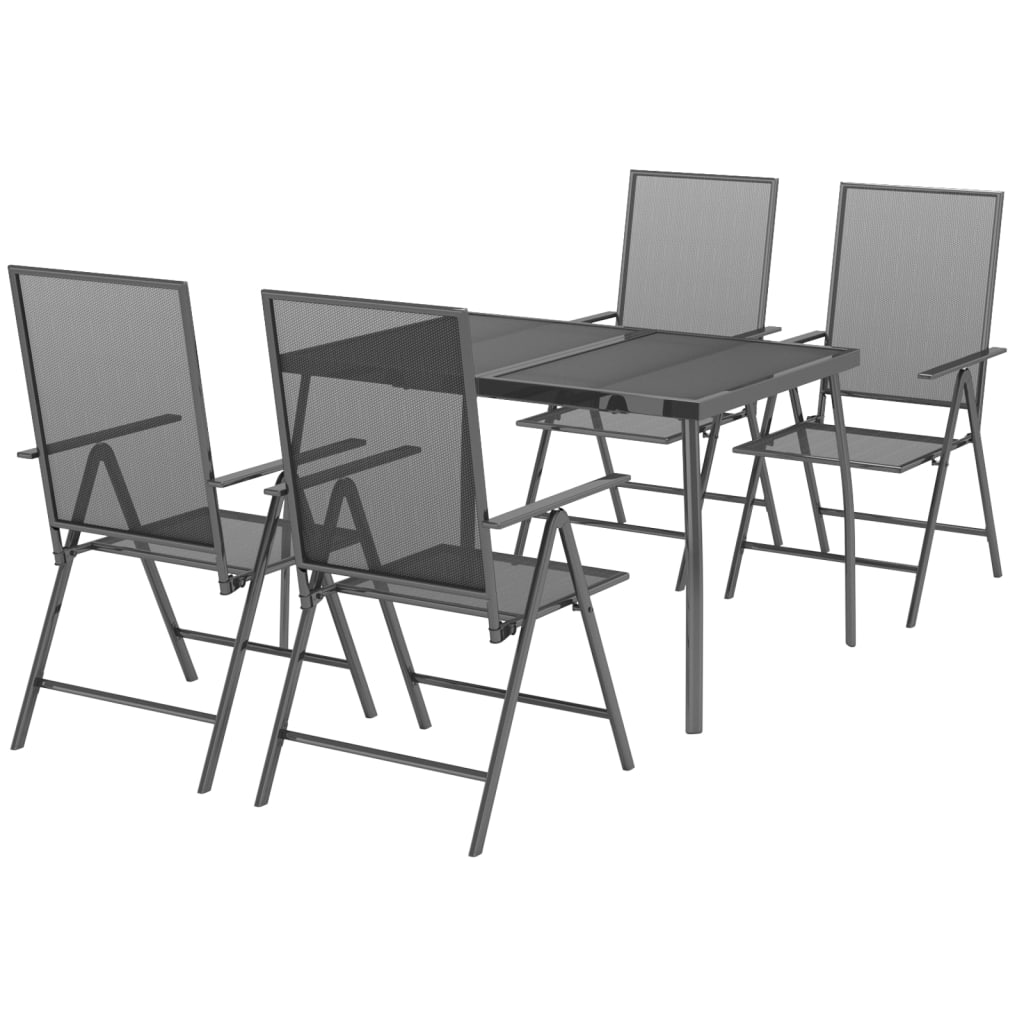 8720845890087_g_en_hd_1 vidaXL 5 Piece Garden Dining Set Anthracite Steel - Image 3