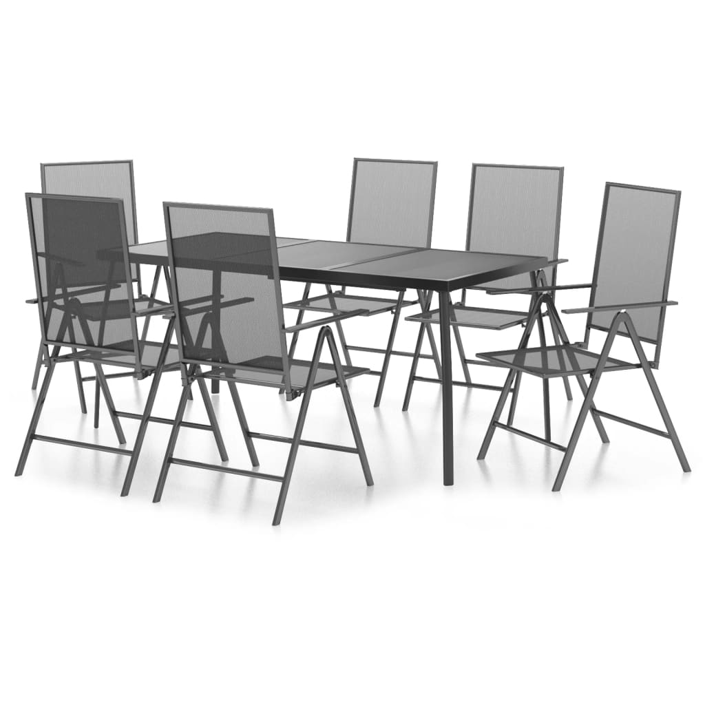 8720845890100_a_en_hd_1 vidaXL 7 Piece Garden Dining Set Anthracite Steel - Image 2