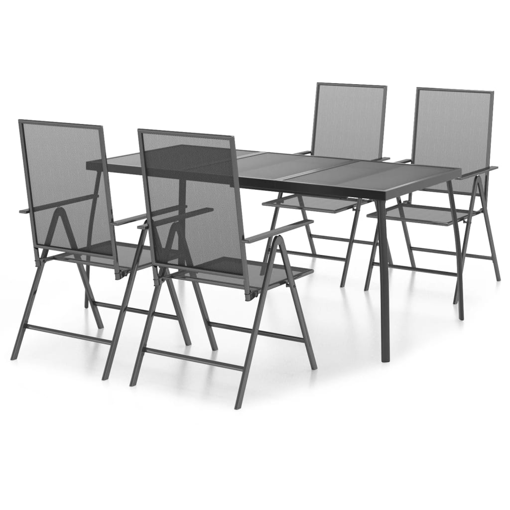 8720845890117_a_en_hd_1 vidaXL 5 Piece Garden Dining Set Anthracite Steel - Image 2