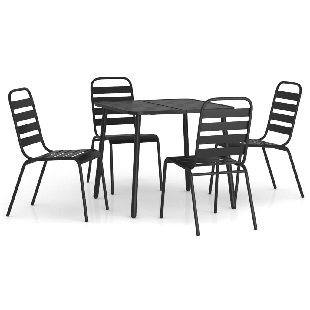 8720845890179_a_en_hd_1 vidaXL 5 Piece Garden Dining Set Anthracite Steel - Image 2