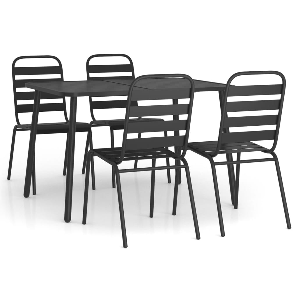 8720845890209_a_en_hd_1 vidaXL 5 Piece Garden Dining Set Anthracite Steel - Image 2