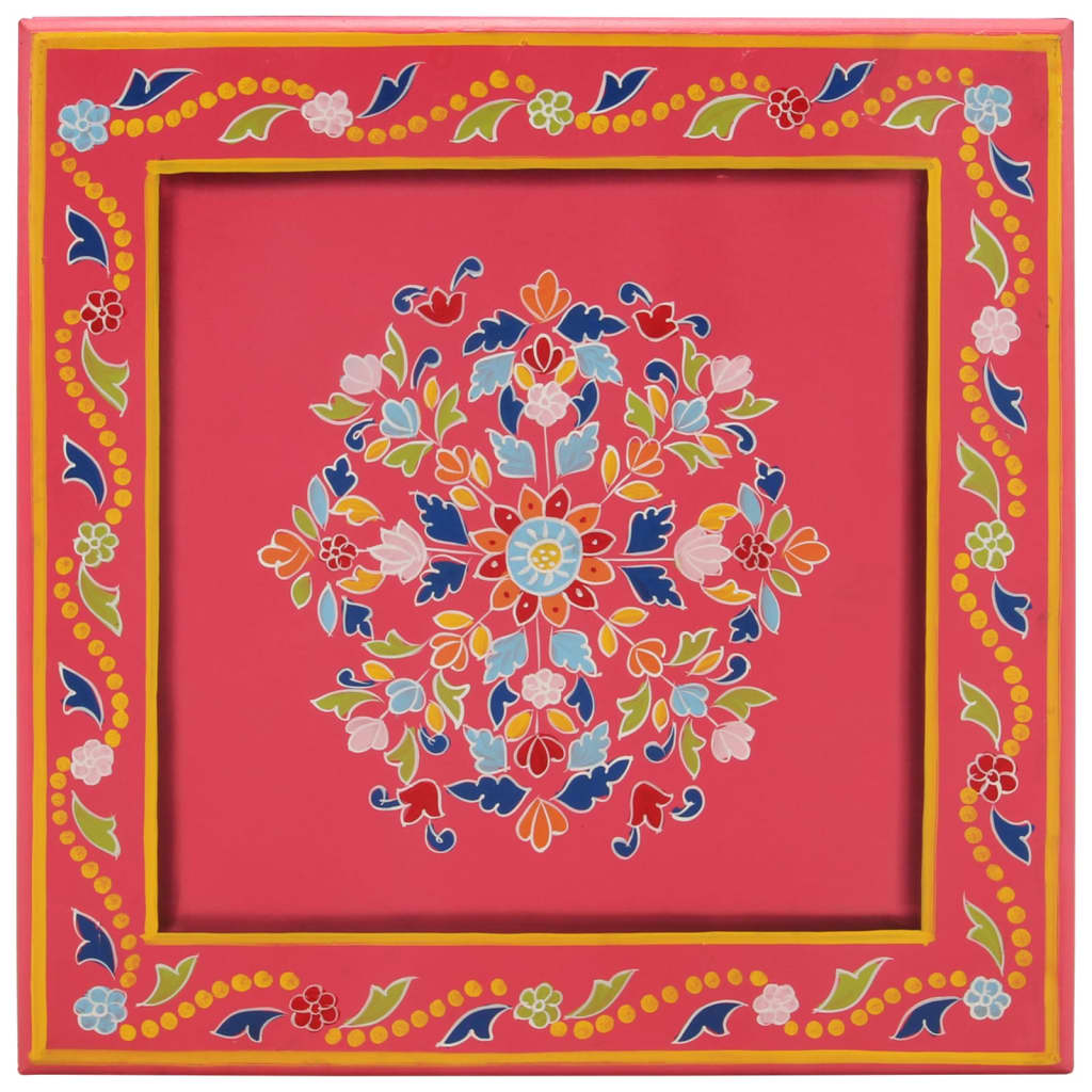 8720845890513_g_en_hd_2 vidaXL Coffee Table Pink Hand Painted Solid Wood Mango - Image 3