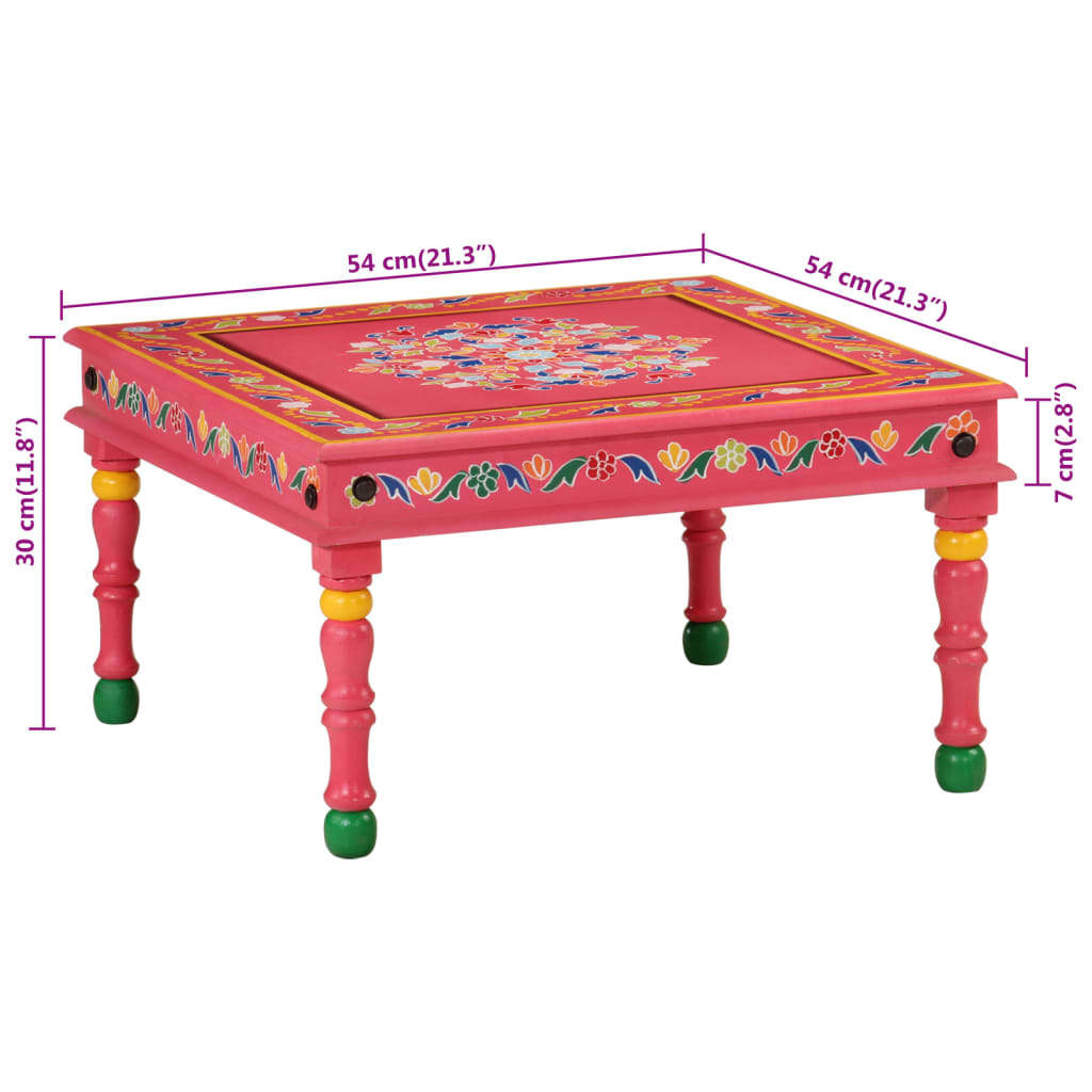 8720845890513_g_en_hd_6 vidaXL Coffee Table Pink Hand Painted Solid Wood Mango - Image 7