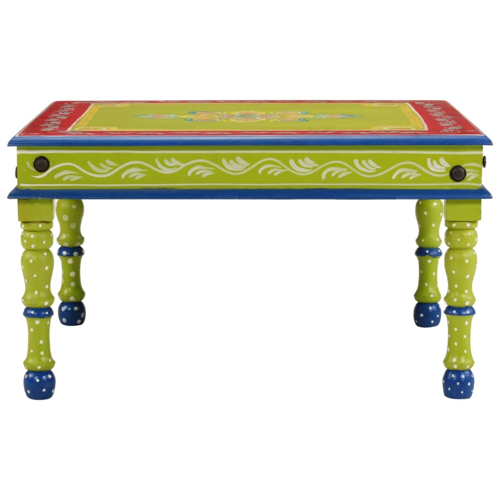 8720845890537_g_en_hd_1 vidaXL Coffee Table Green Hand Painted Solid Wood Mango - Image 2