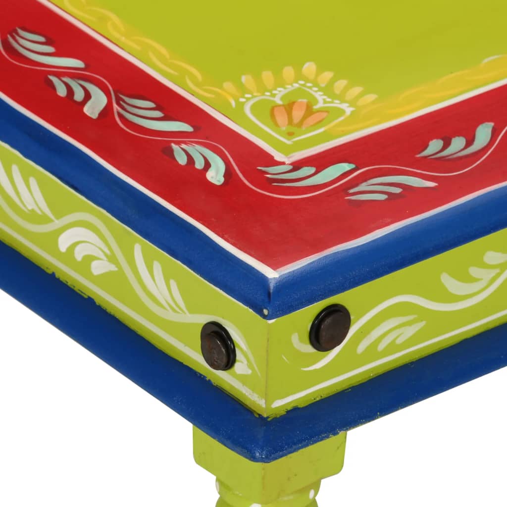 8720845890537_g_en_hd_3 vidaXL Coffee Table Green Hand Painted Solid Wood Mango - Image 4