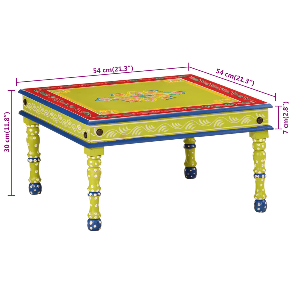 8720845890537_g_en_hd_6 vidaXL Coffee Table Green Hand Painted Solid Wood Mango - Image 7