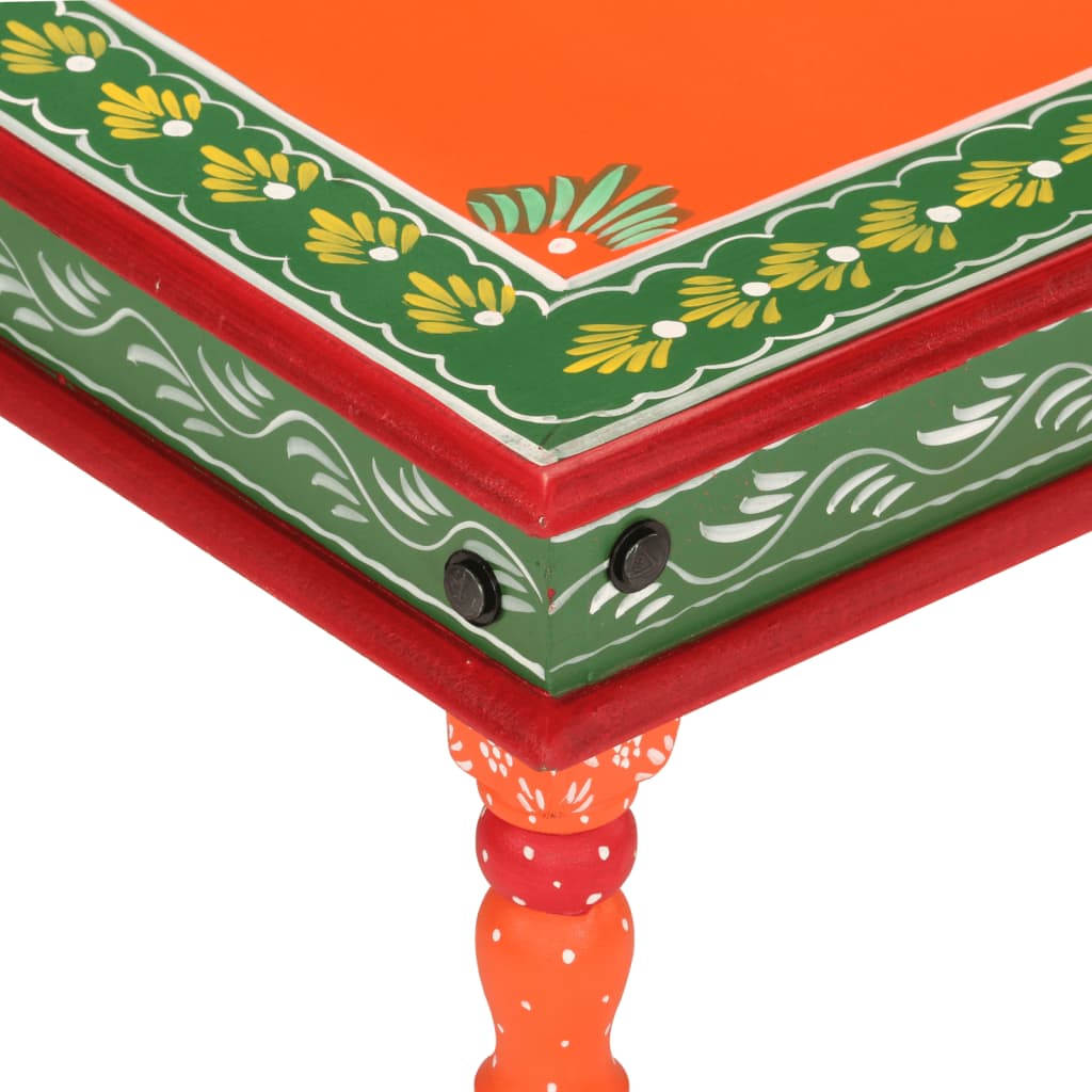 8720845890544_g_en_hd_3 vidaXL Coffee Table Orange Hand Painted Solid Wood Mango - Image 4