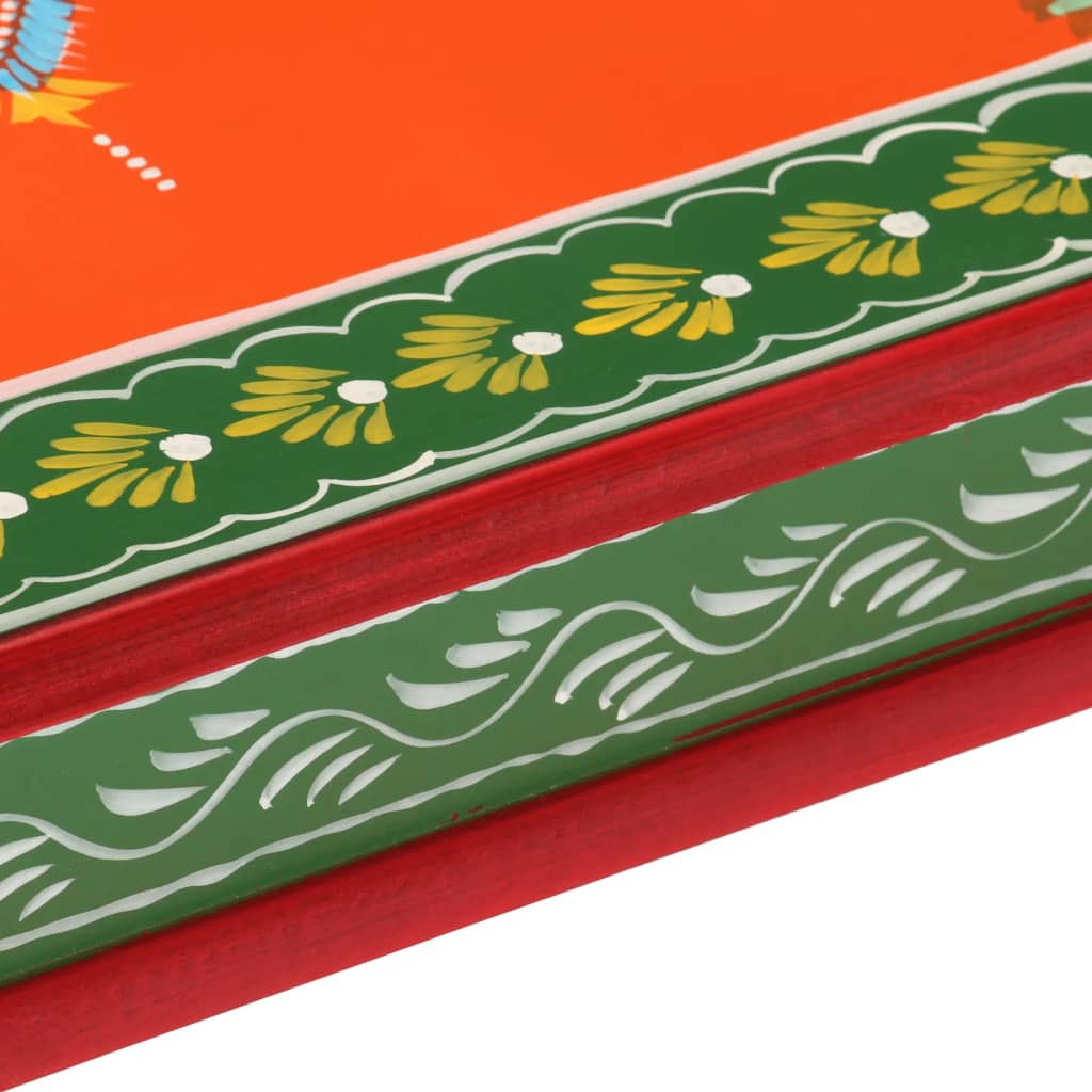 8720845890544_g_en_hd_4 vidaXL Coffee Table Orange Hand Painted Solid Wood Mango - Image 5