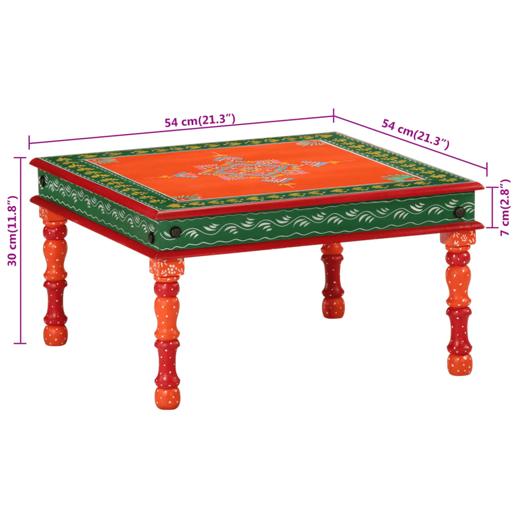 8720845890544_g_en_hd_6 vidaXL Coffee Table Orange Hand Painted Solid Wood Mango - Image 7