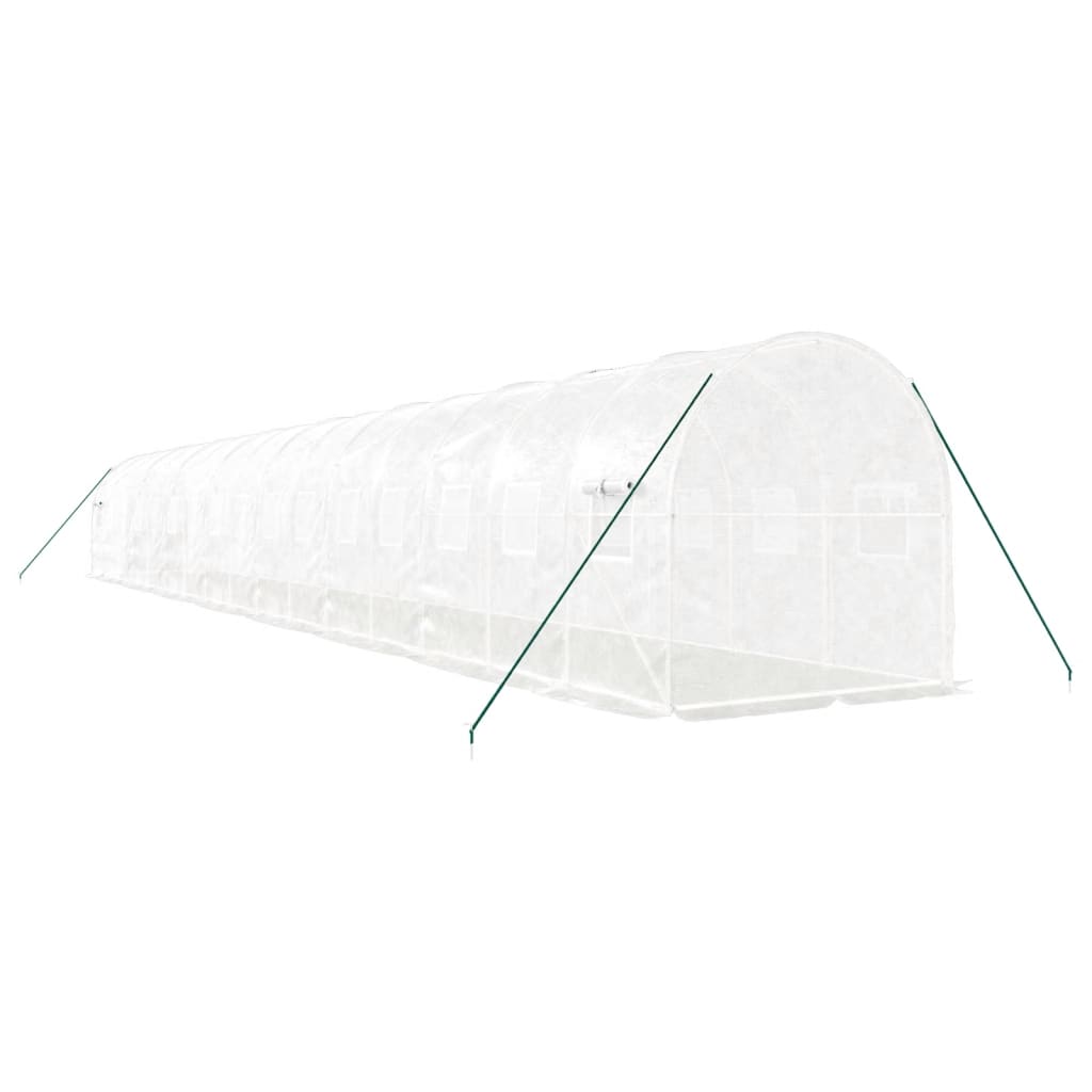 8720845891206_g_en_hd_4 vidaXL Greenhouse with Steel Frame White 32 m² 16x2x2 m - Image 6