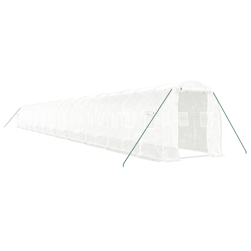 8720845891237_a_en_hd_1 vidaXL Greenhouse with Steel Frame White 44 m² 22x2x2 m - Image 2