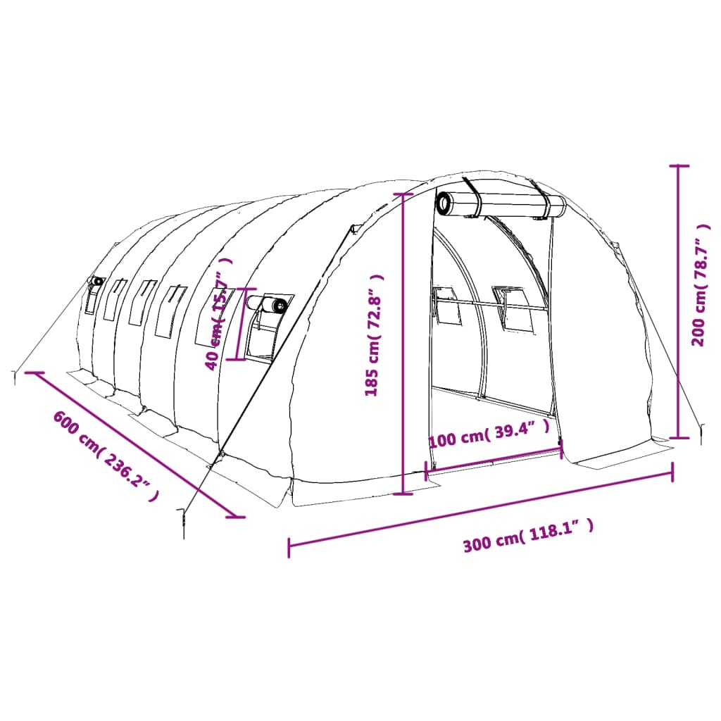 8720845891268_g_en_hd_10 vidaXL Greenhouse with Steel Frame Green 18 m² 6x3x2 m - Image 12