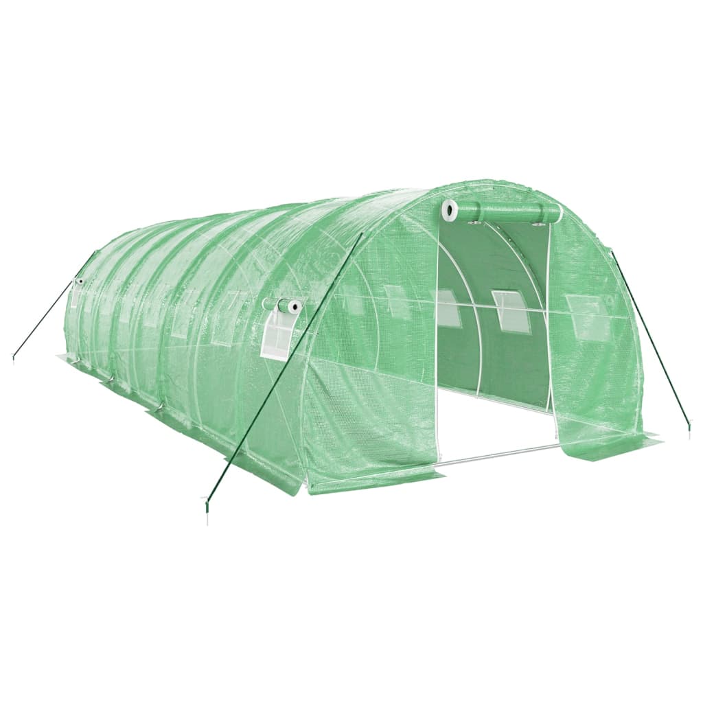 8720845891275_a_en_hd_1 vidaXL Greenhouse with Steel Frame Green 24 m² 8x3x2 m - Image 2