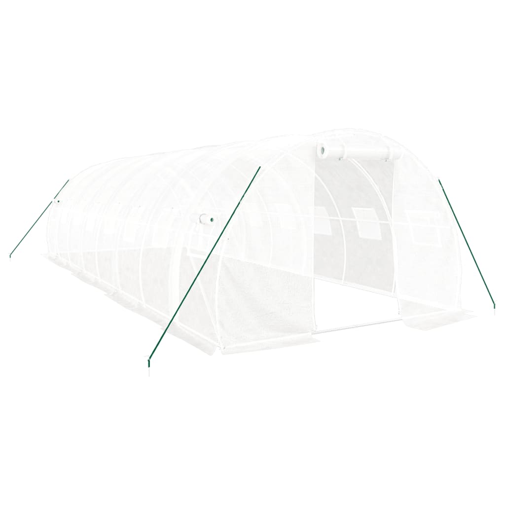 8720845891381_a_en_hd_1 vidaXL Greenhouse with Steel Frame White 24 m² 8x3x2 m - Image 2