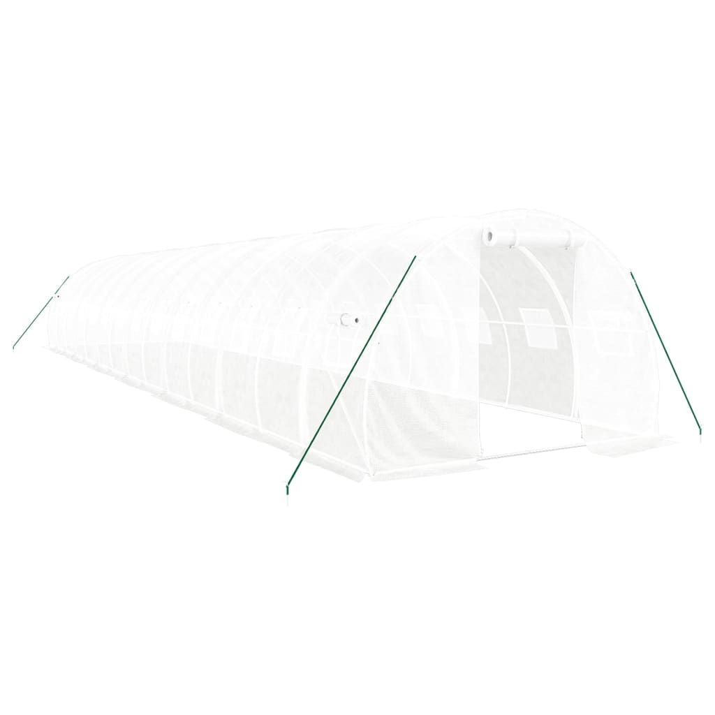 8720845891411_a_en_hd_1 vidaXL Greenhouse with Steel Frame White 42 m² 14x3x2 m - Image 2