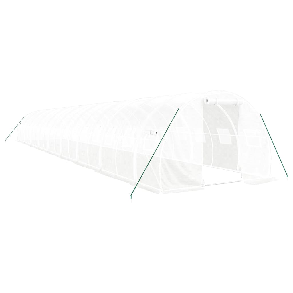8720845891435_a_en_hd_1 vidaXL Greenhouse with Steel Frame White 54 m² 18x3x2 m - Image 2