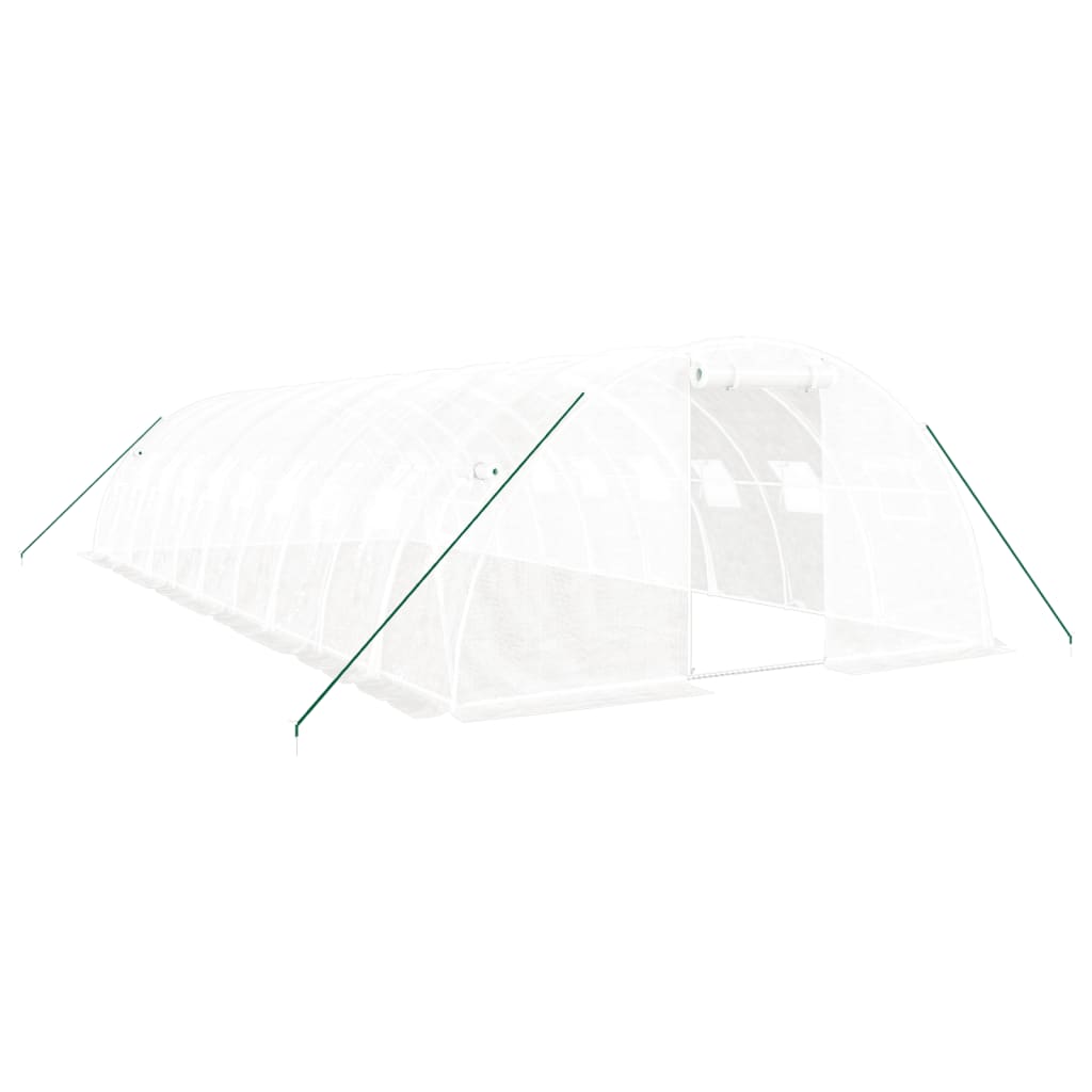 8720845891619_a_en_hd_1 vidaXL Greenhouse with Steel Frame White 40 m² 10x4x2 m - Image 2