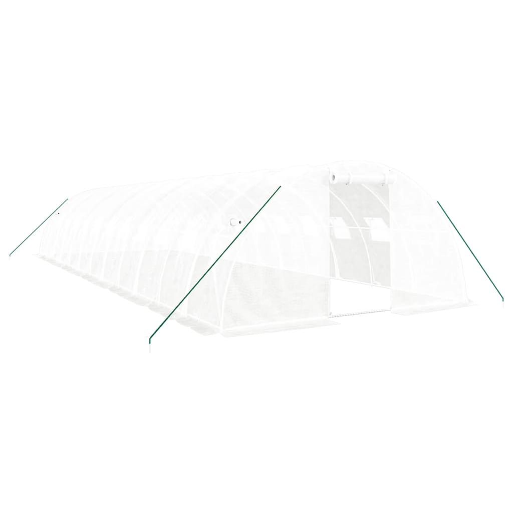 8720845891626_a_en_hd_1 vidaXL Greenhouse with Steel Frame White 48 m² 12x4x2 m - Image 2