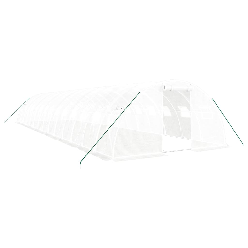 8720845891633_a_en_hd_1 vidaXL Greenhouse with Steel Frame White 56 m² 14x4x2 m - Image 2