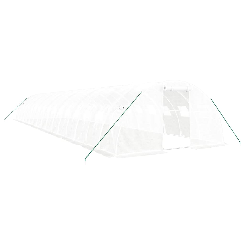8720845891640_a_en_hd_1 vidaXL Greenhouse with Steel Frame White 64 m² 16x4x2 m - Image 2