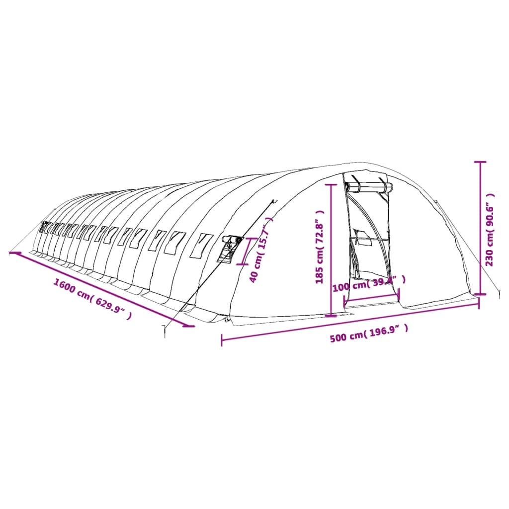 8720845891756_g_en_hd_10 vidaXL Greenhouse with Steel Frame Green 80 m² 16x5x2.3 m - Image 12