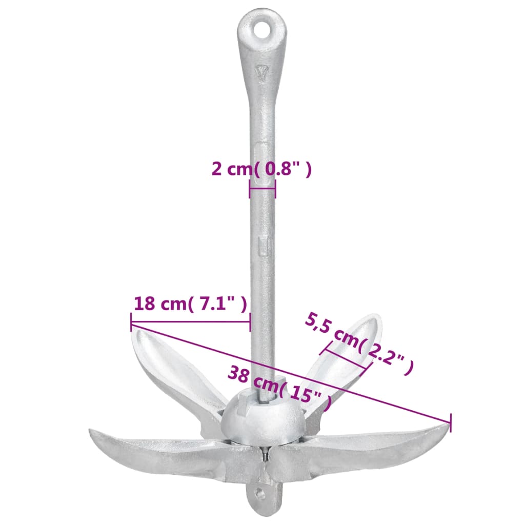 8720845892227_g_en_hd_8 vidaXL Folding Anchor Silver 4 kg Hot Dip Galvanized Cast Iron - Image 9