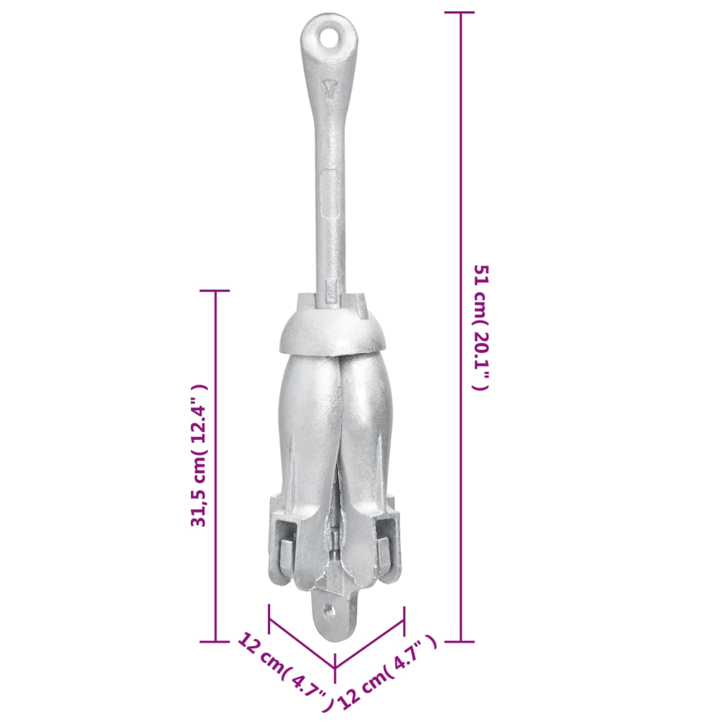 8720845892234_g_en_hd_6 vidaXL Folding Anchor Silver 6 kg Hot Dip Galvanized Cast Iron - Image 7