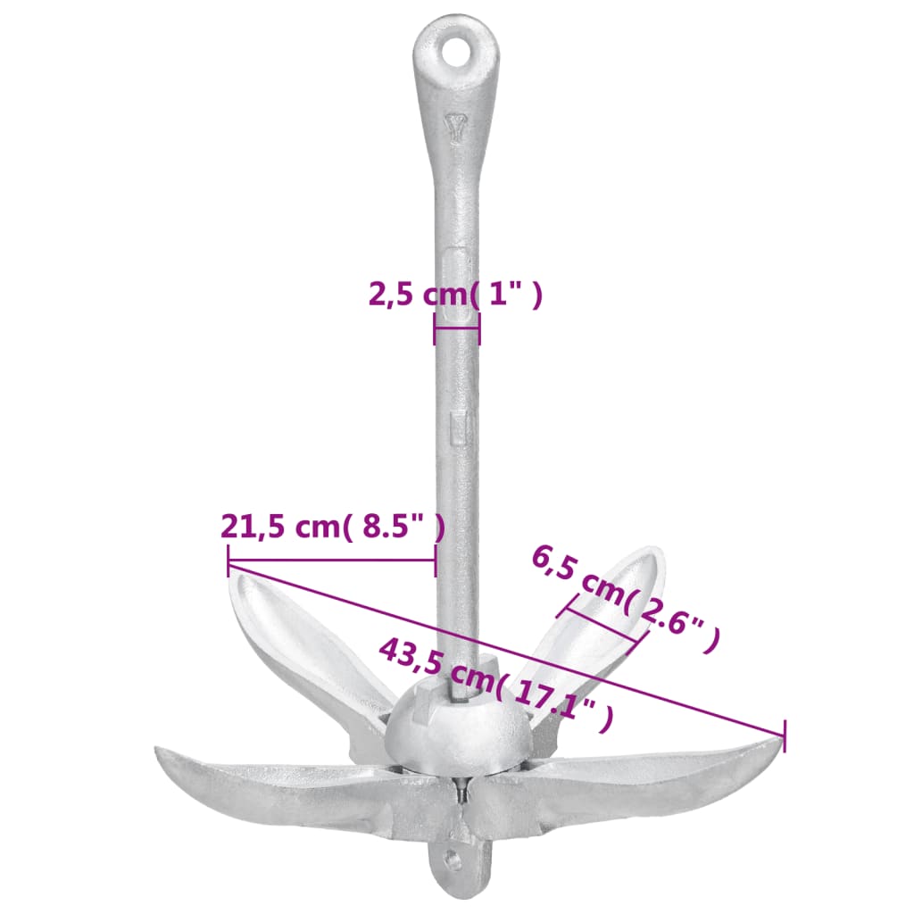 8720845892234_g_en_hd_8 vidaXL Folding Anchor Silver 6 kg Hot Dip Galvanized Cast Iron - Image 9