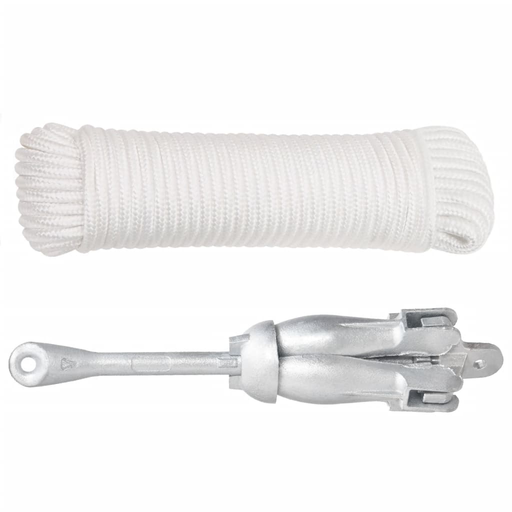 8720845892289_g_en_hd_1 vidaXL Folding Anchor with Rope Silver 4 kg Hot Dip Galvanized Cast Iron - Image 2