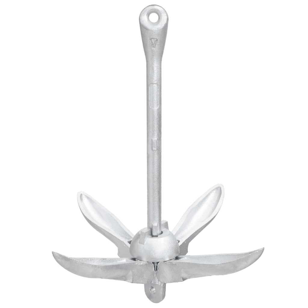 8720845892289_g_en_hd_5 vidaXL Folding Anchor with Rope Silver 4 kg Hot Dip Galvanized Cast Iron - Image 6